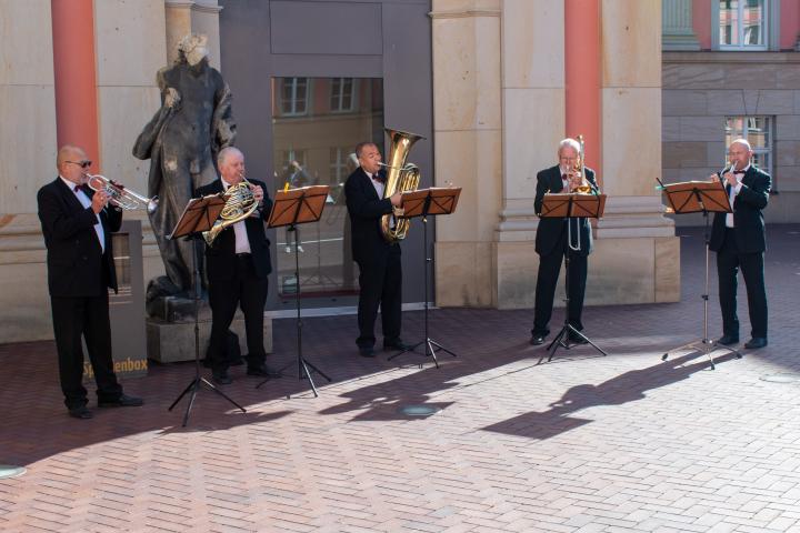 Musikalische Umrahmung durch das Blechbläserquintett der Potsdamer Turmbläser