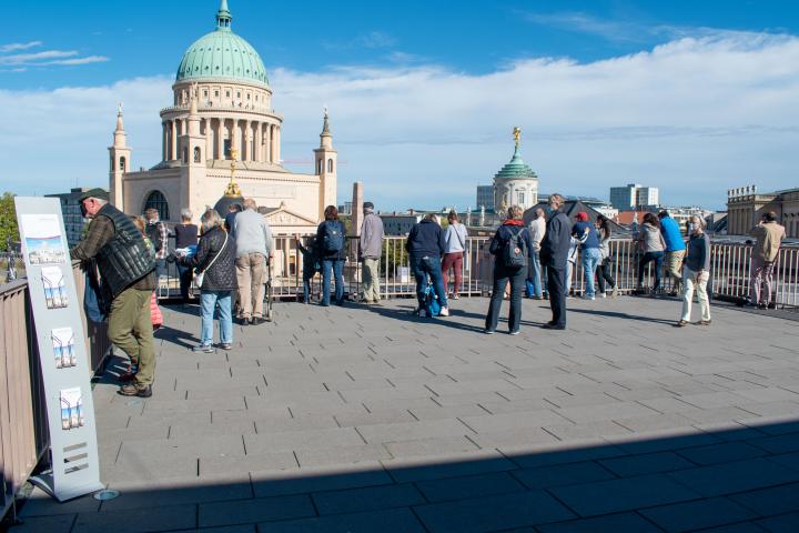 Impression von der Dachterrasse des Landtages