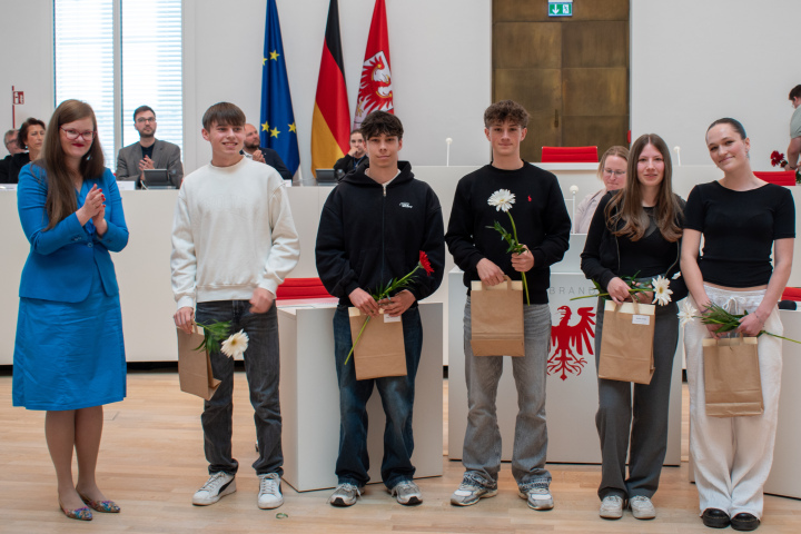 Die Preisträgerinnen und Preisträger der Voltaireschule Potsdam.
