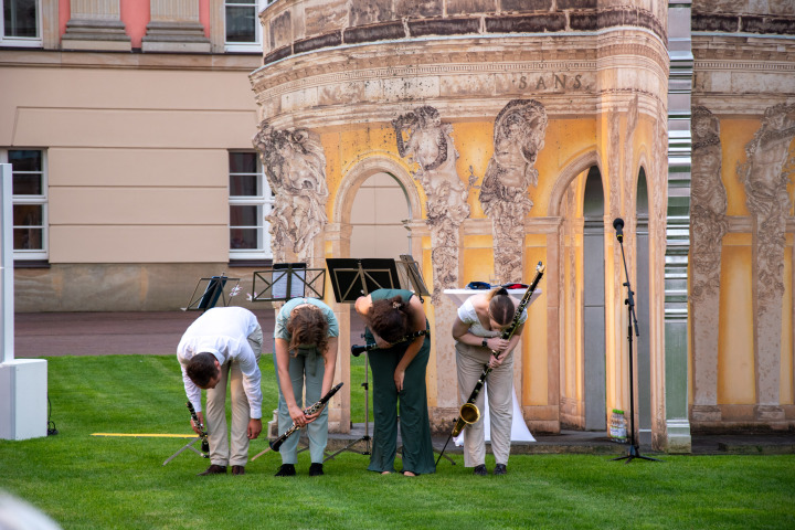 Folkwang Klarinettenquartett bedankt sich bei den Gästen.