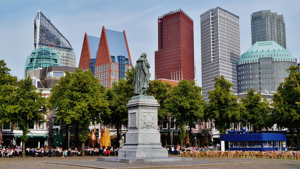 Skyline von Den Haag, Provinz Süd-Holland, Niederlande