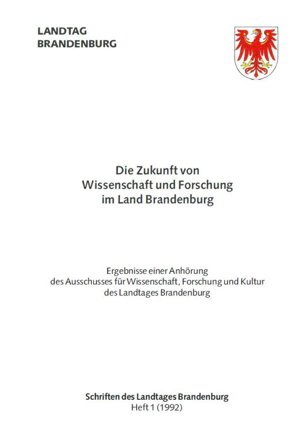 Heft 1/1992 – Die Zukunft von Wissenschaft und Forschung