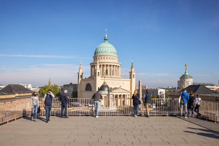 Impression von der Dachterrasse des Landtages