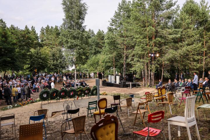 Impression der Zentralen Gedenkveranstaltung des Landes Brandenburg zum Bau der Berliner Mauer vor 60 Jahren