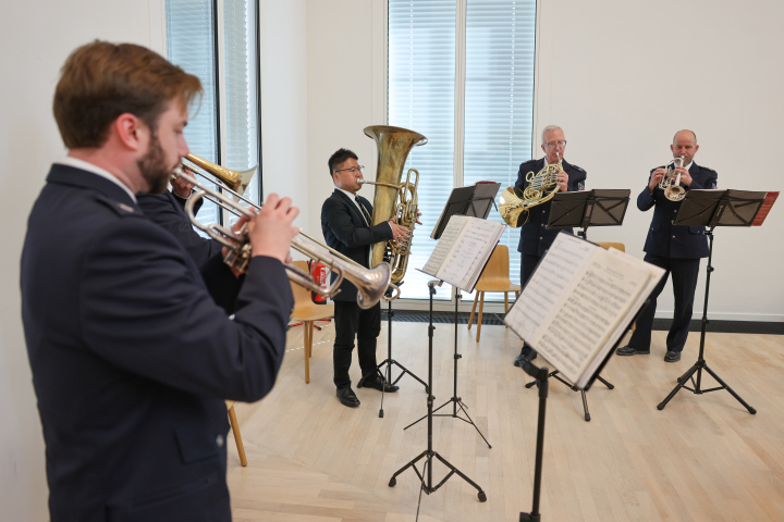 Musikalische Umrahmung durch das Bläser-Quintett des Landespolizeiorchesters Brandenburg