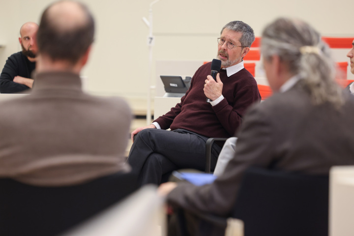 Podiumsdiskussion zum Thema „Baukultur 2023 - Von der baubezogenen Kunst zum Klimaplan Brandenburg“, Architekt Prof. Thomas Will von der TU Dresden / Sächsische Akademie der Künste