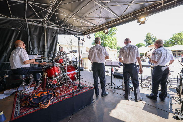 Musikalischer Auftakt mit der Combo des Landespolizeiorchesters Brandenburg