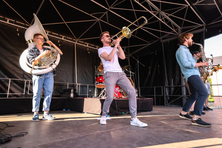 Musikalische Umrahmung des Festes durch die Brass-Band Duke Brass aus Kleinmachnow