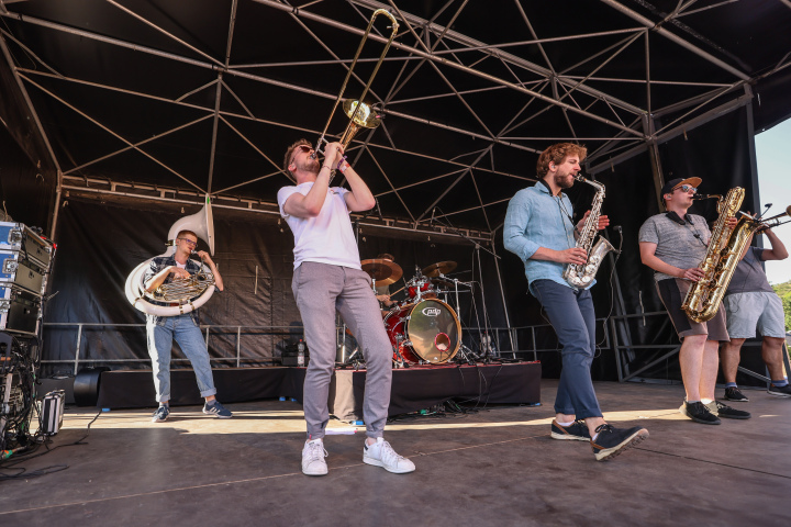 Musikalische Umrahmung des Festes durch die Brass-Band Duke Brass aus Kleinmachnow