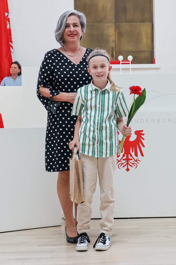 Die Preisträgerin der Grundschule "Bertolt Brecht" Schwedt/Oder.