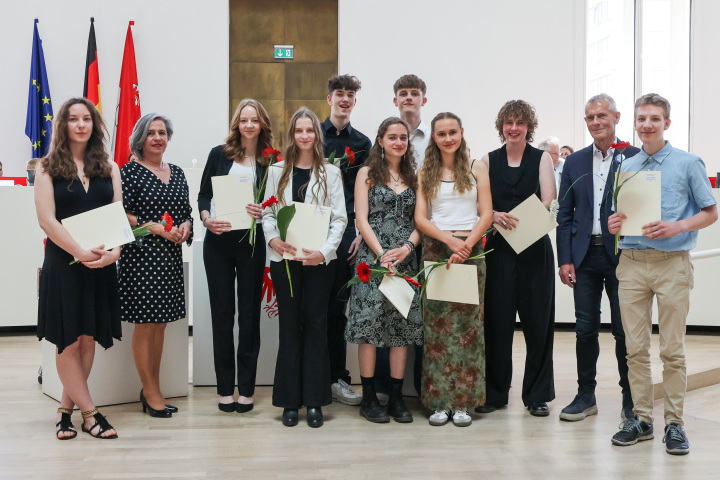 Die Preisträgerinnen und Preisträger der Voltaireschule, Gesamtschulcampus Potsdam.
