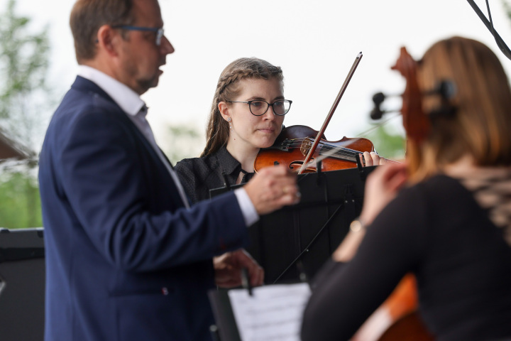Musikalische Umrahmung der Gedenkveranstaltung durch die Musikschule Hennigsdorf