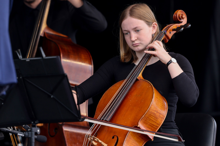 Musikalische Umrahmung der Gedenkveranstaltung durch die Musikschule Hennigsdorf