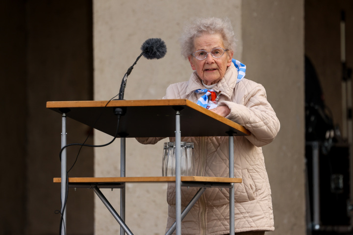 Ansprache der Überlebenden des Konzentrationslagers Ravensbrück Barbara Piotrowska