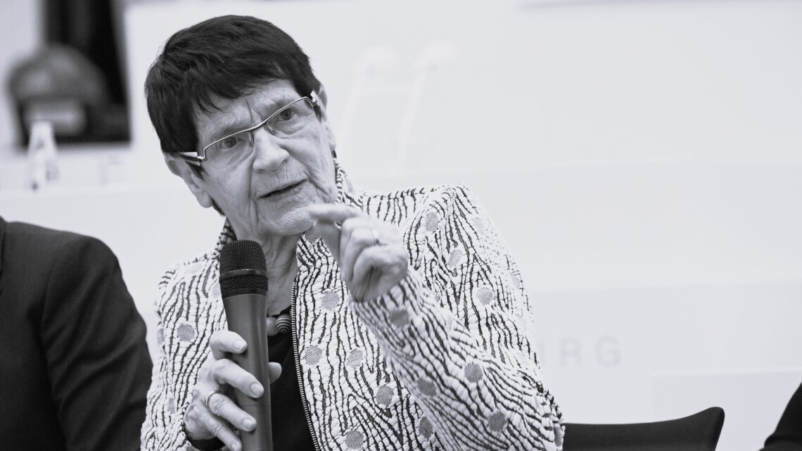 Die ehemalige Bundestagspräsidentin und Bundesministerin Prof. Dr. Rita Süssmuth bei einer Veranstaltung im März 2017 im Landtag Brandenburg.