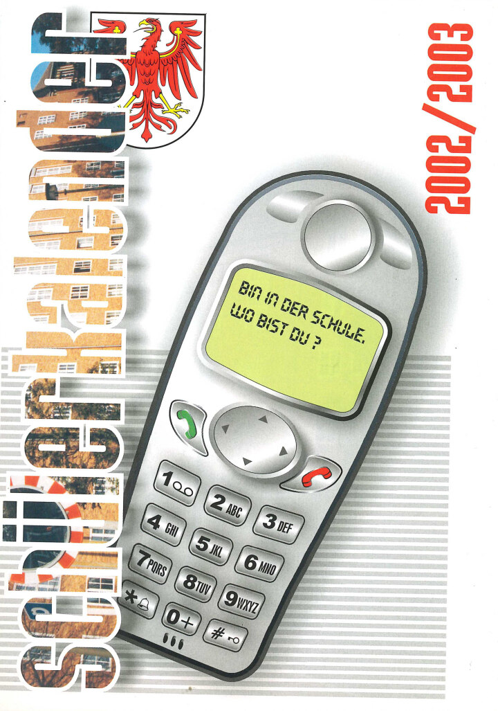 Cover des Schülerkalenders 2002/2003