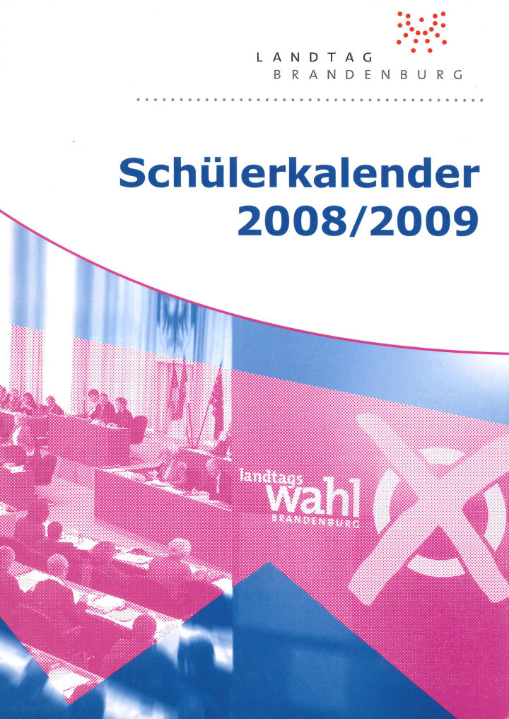 Cover des Schülerkalenders 2008/2009