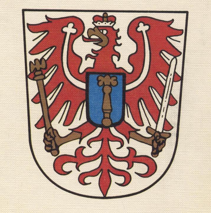 Das Wappenschild der preußischen Provinz Brandenburg zeigt einen roten Adler.